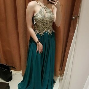 Emerald prom dress